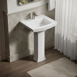 Archer 24'' rectangular pedestal bathroom sink - image 2