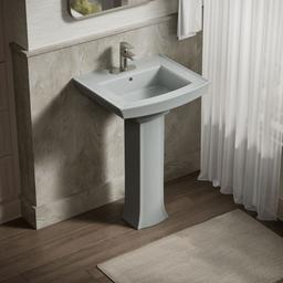 Archer 24'' rectangular pedestal bathroom sink - image 2