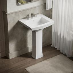 Archer 24'' rectangular pedestal bathroom sink - image 2