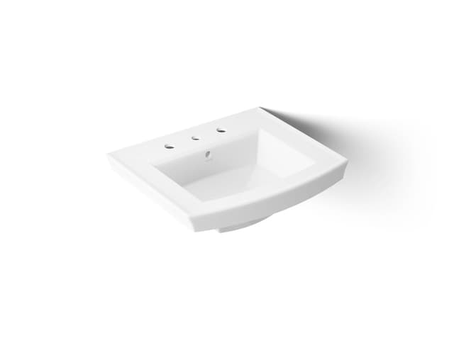 Kohler | Archer | Vessel Only Pedestal Bathroom Sink - White