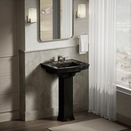 Archer 24'' rectangular pedestal bathroom sink - image 4