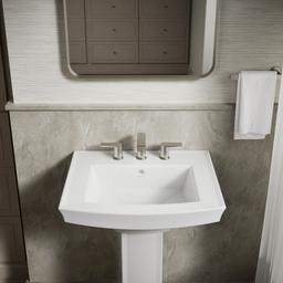 Archer 24'' rectangular pedestal bathroom sink - image 8
