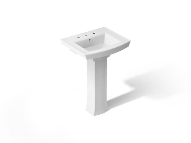 Kohler | Archer | Complete Pedestal Bathroom Sink - White