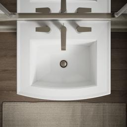 Archer 24'' rectangular pedestal bathroom sink - image 9