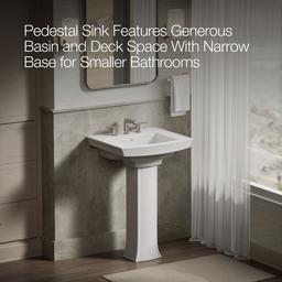 Archer 24'' rectangular pedestal bathroom sink - image 4