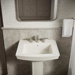 Archer 24'' rectangular pedestal bathroom sink - image 8