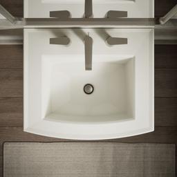 Archer 24'' rectangular pedestal bathroom sink - image 9