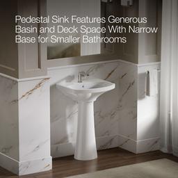 Kohler | Cimarron | Complete Pedestal Bathroom Sink - White - image 4