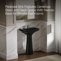 Kohler | Cimarron | Complete Pedestal Bathroom Sink - Black - image 4