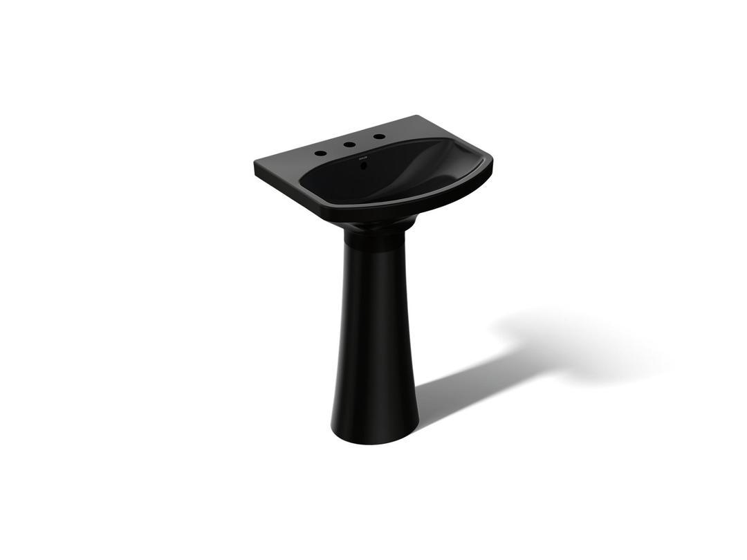 Kohler | Cimarron | Complete Pedestal Bathroom Sink - Black by Kohler