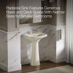 Kohler | Cimarron | Complete Pedestal Bathroom Sink - Biscuit - image 4