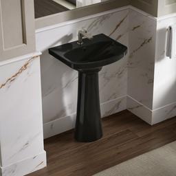 Kohler | Cimarron | Vessel Only Pedestal Bathroom Sink - Black - image 2