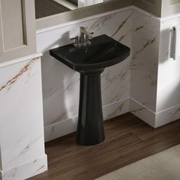 Kohler | Cimarron | Vessel Only Pedestal Bathroom Sink - Black - image 2
