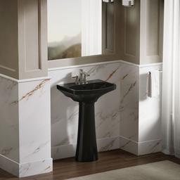 Kohler | Cimarron | Vessel Only Pedestal Bathroom Sink - Black - image 3