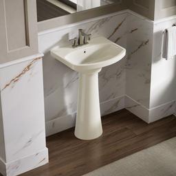 Kohler | Cimarron | Vessel Only Pedestal Bathroom Sink - Biscuit - image 2