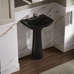 Kohler | Cimarron | Vessel Only Pedestal Bathroom Sink - Black - image 2