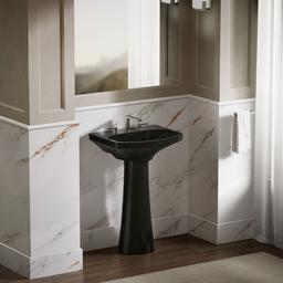 Kohler | Cimarron | Vessel Only Pedestal Bathroom Sink - Black - image 4