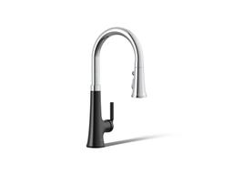 Kohler | Tone | Pull Down Kitchen Faucet - Polished Chrome With Matte Black - image 1