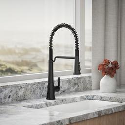 Kohler Tone Semi-professional pull-down kitchen sink faucet with three-function sprayhead - Matte Black - image 2