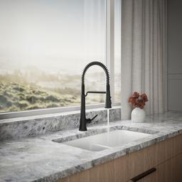 Kohler Tone Semi-professional pull-down kitchen sink faucet with three-function sprayhead - Matte Black - image 4