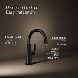 Kohler | Tone | Bar Sink Faucet - Matte Black - image 3
