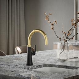 Kohler | Tone | Bar Sink Faucet - Matte Black With Brushed Moderne Brass - image 2