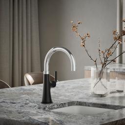 Kohler | Tone | Bar Sink Faucet - Polished Chrome With Matte Black - image 2