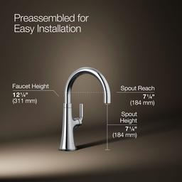Kohler | Tone | Bar Sink Faucet - Polished Chrome - image 3