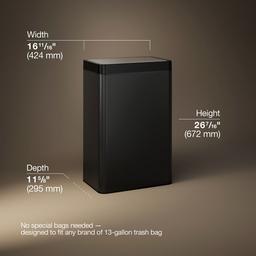 13-gallon touchless stainless steel trash can - image 3