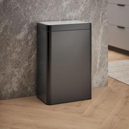 13-gallon touchless stainless steel trash can - image 2