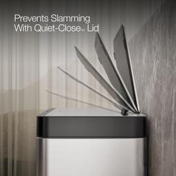 13-gallon touchless stainless steel trash can - image 6
