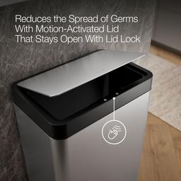 13-gallon touchless stainless steel trash can - image 12