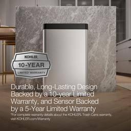 13-gallon touchless stainless steel trash can - image 13