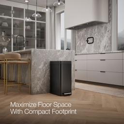 13-gallon stainless steel slim step trash can with bifold lid - image 10