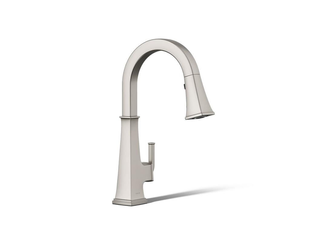 Kohler Riff Pull-down kitchen sink faucet with three-function sprayhead - Vibrant Stainless by Kohler