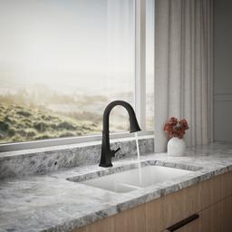 Kohler Riff Touchless pull-down kitchen sink faucet with three-function sprayhead - Matte Black - image 4