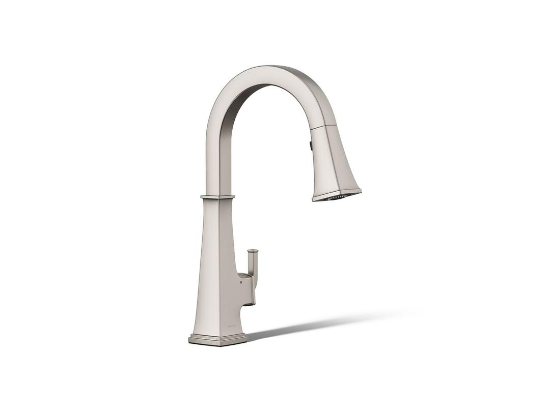 Kohler Riff Touchless pull-down kitchen sink faucet with three-function sprayhead - Vibrant Stainless by Kohler