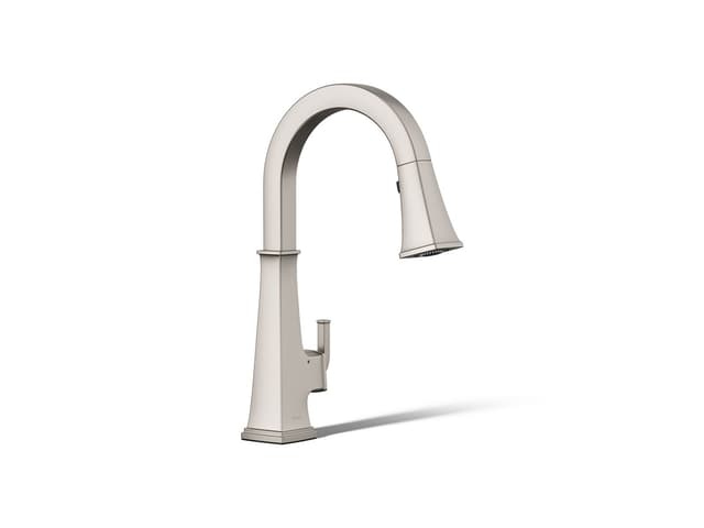 Kohler Riff Touchless pull-down kitchen sink faucet with three-function sprayhead - Vibrant Stainless