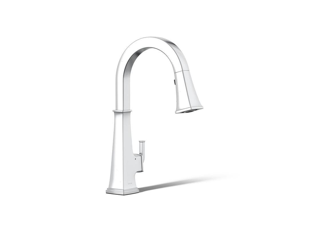 Kohler Riff Touchless pull-down kitchen sink faucet with KOHLER KonnectE and three-function sprayhead - Polished Chrome by Kohler