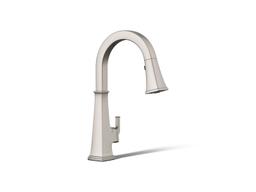 Kohler Riff Touchless pull-down kitchen sink faucet with KOHLER KonnectE and three-function sprayhead - Vibrant Stainless - image 1