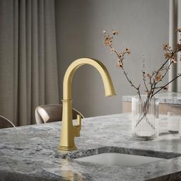 Kohler Riff Single-handle bar sink faucet - Vibrant Brushed Moderne Brass - image 2