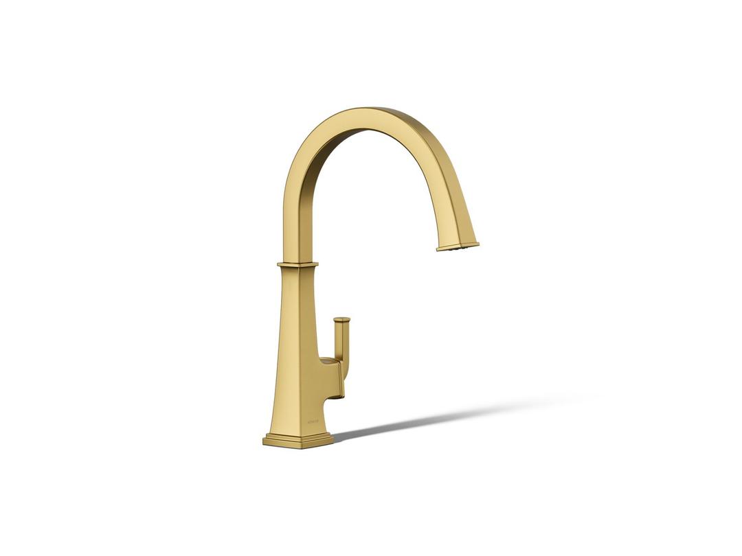 Kohler Riff Single-handle bar sink faucet - Vibrant Brushed Moderne Brass by Kohler