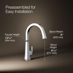Kohler Riff Single-handle bar sink faucet - Polished Chrome - image 3