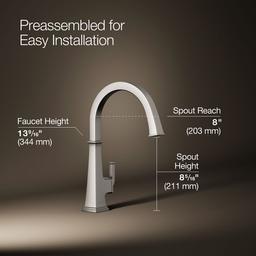 Kohler Riff Single-handle bar sink faucet - Vibrant Stainless - image 3
