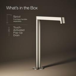 Kohler Components Bathroom sink faucet spout with Row design, 1.2 gpm - Vibrant Brushed Nickel - image 2