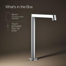 Kohler Components Bathroom sink faucet spout with Row design, 1.2 gpm - Polished Chrome - image 2