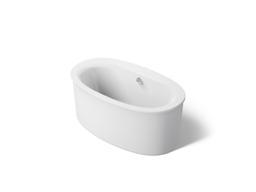 Kohler Sunstruck 60'' x 34'' freestanding bath with straight shroud - White - image 1