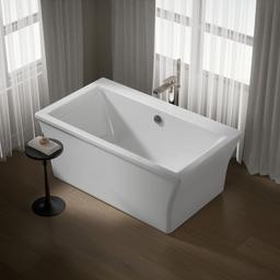 Kohler Stargaze 60-1/4'' x 34-1/4'' freestanding bath with fluted shroud - White - image 2
