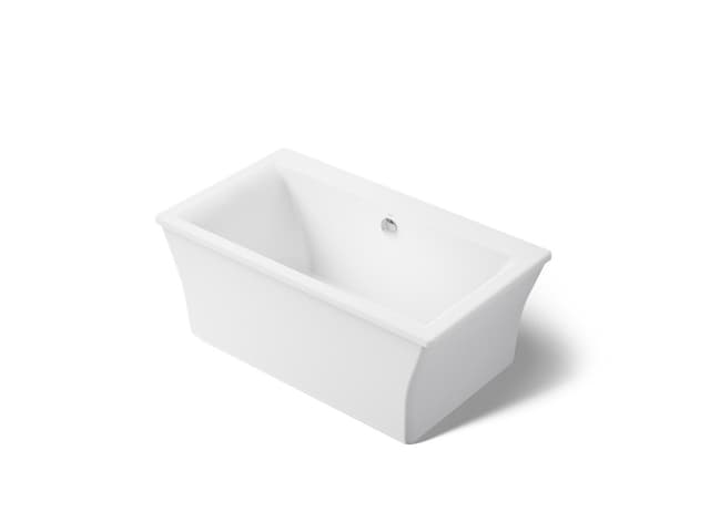 Kohler Stargaze 60-1/4'' x 34-1/4'' freestanding bath with fluted shroud - White
