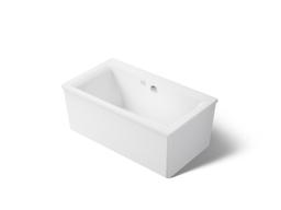 Kohler Stargaze 60'' x 34'' freestanding Heated BubbleMassageE air bath with straight shroud - White - image 1